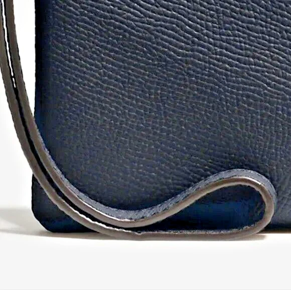 ❤ COACH Portafoglio Donna Pelle Angolare Zip Polso Mezzanotte Nuovo con etichette 58032 IMMID