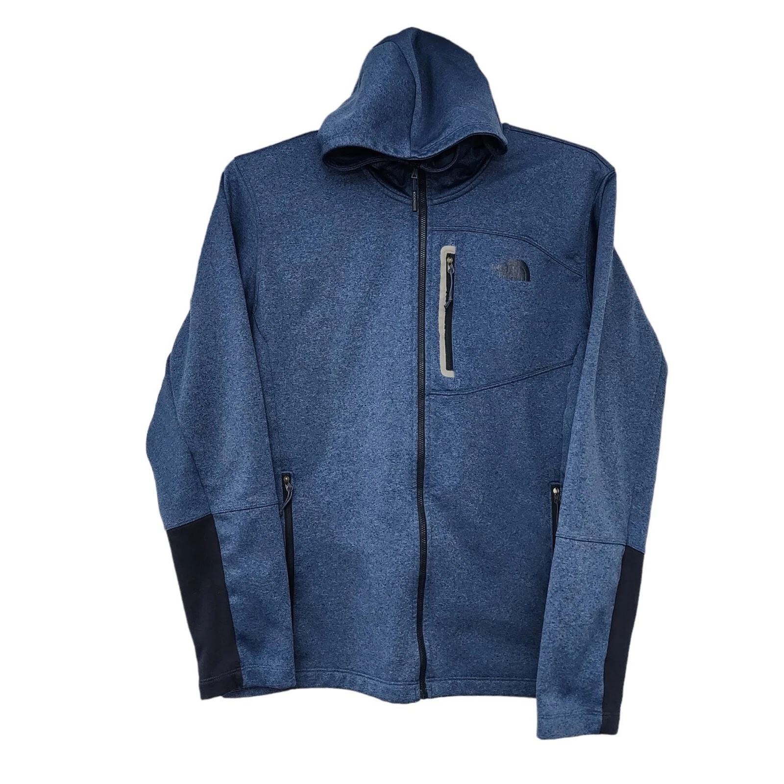 North Face Mens Large Canyonlands Full Zip Hooded Fleece Jacket Outdoor Trail