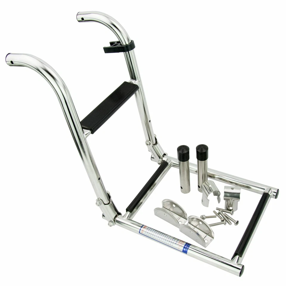 Marine Yacht Badeleiter Klappbare Edelstahl Bootsleiter 3 Stufen 600x200mm Größe