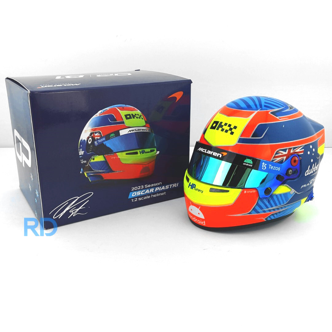 2023 Oscar Piastri Mini Helmet 1:2 Scale McLaren Bell F1 Helmet 4100228