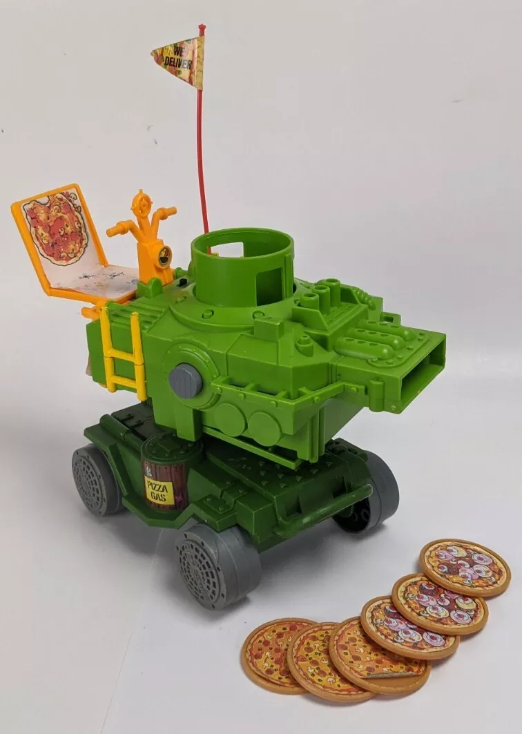 1989 Playmates TMNT Teenage Mutant Ninja Turtles Pizza Thrower Vehicle Parts 1