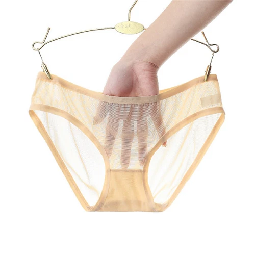 4 Pack Lot Sexy Women Low Waist Sheer Panties Underwear Mesh Cute Seamless Brief - Bild 22 von 22