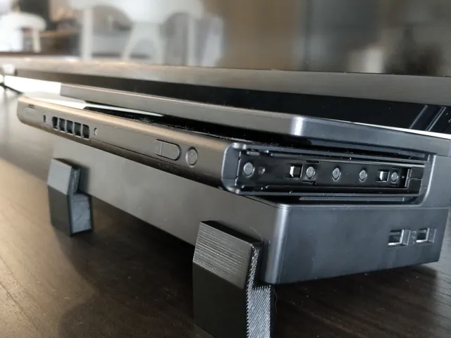 Nintendo Switch Horizontal Console Dock Feet Behind TV Lays Low