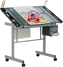 Mesa De Para Dibujo Profesional Manualidades Dibujar Ajustable Reclinable TOP