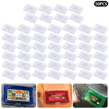 50 Lot Clear Cartridge Cases Nintendo Game Boy Advance GBA Games Dust Covers