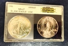 PCI Photo-Certified Coin Institute 1986 Am Silver Eagle - Lt Peripheral Toning