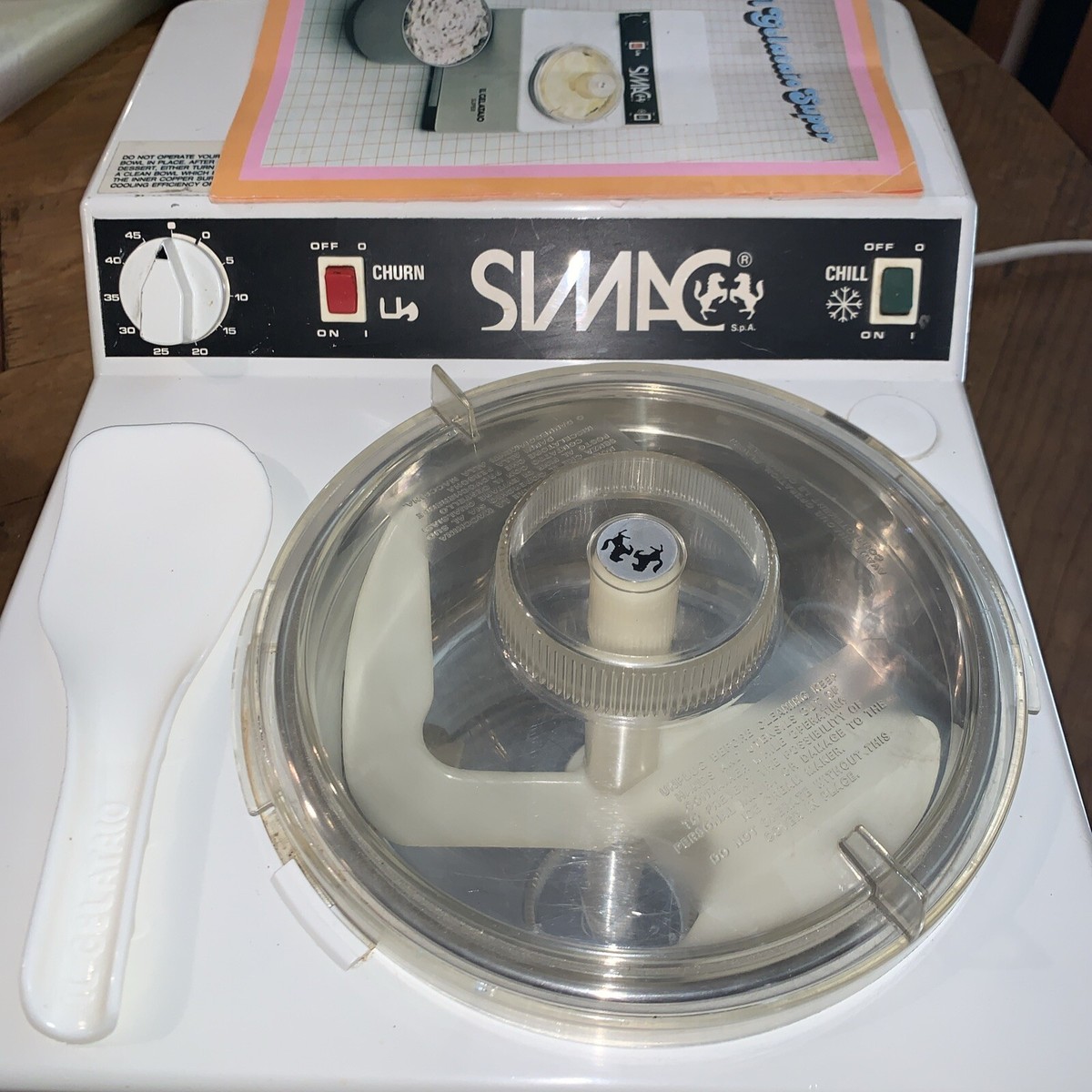 Vintage Simac IL GELATAIO SUPER Ice Cream Maker -- WORKS Vintage Simac IL GELATAIO SUPER Ice Cream Maker -- WORKS