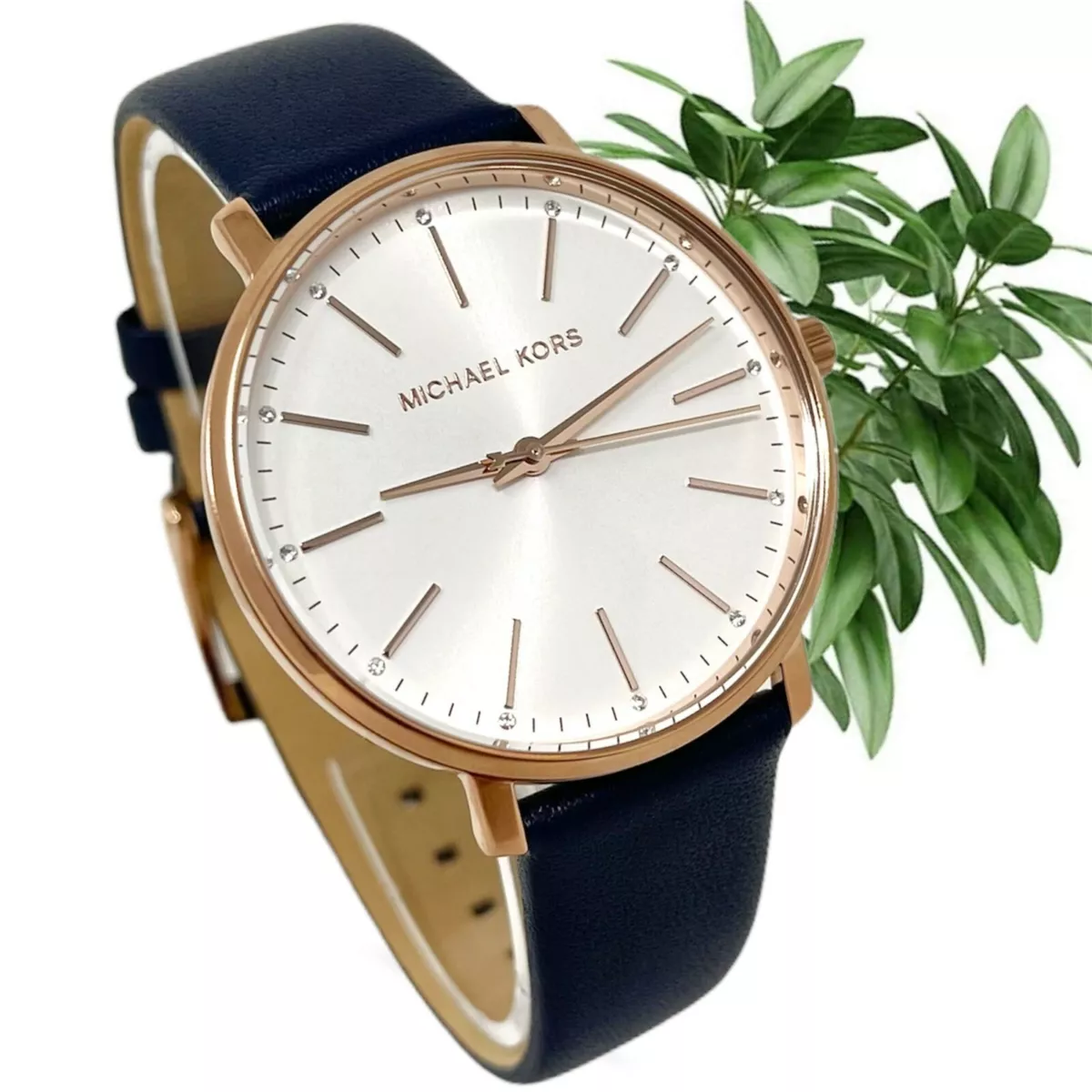 Michael kors watches leather strap ladies sales