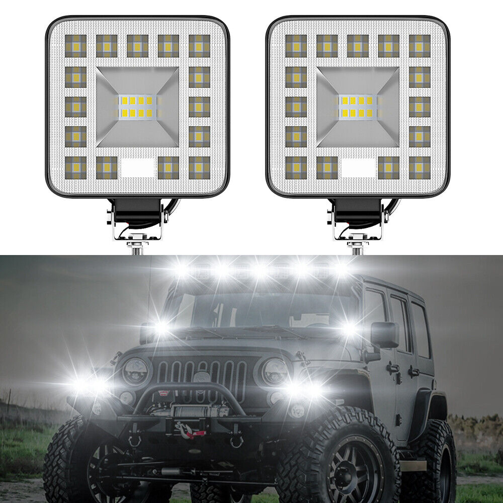 For Jeep Wrangler JK 27W 5“ LED Projector Spotlight Offroad 4x4 Truck ATV  UTV Trailer Tractor SUV LED Work Lights Fog Lamp - AliExpress