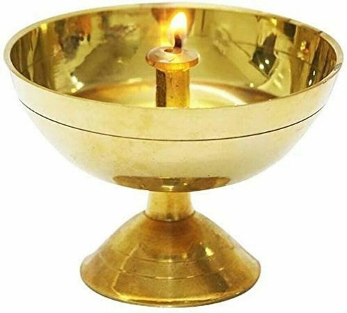 Religious Brass Diya Akhand Diyas Home Temple Puja Prayer Gifts Lighting 50g - Picture 2 of 5