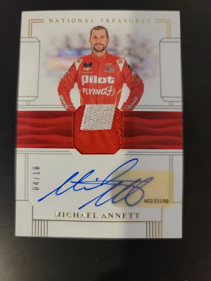 2020 National Treasures Michael Annett 2 Colors Patch Auto /10 - Image 2 of 3