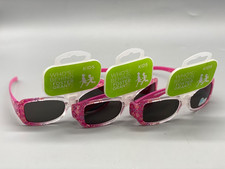 3-Pack Girls Kids Sunglasses Pink w/ Flowers UV400 Max UVA/UVB Protection Cute