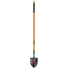 Digging Shovel Hardwood Handle 47 in. - Floral Steel Tempered Blade Garden Tool