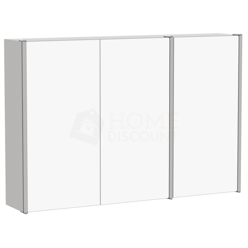 Bathroom Cabinet Triple Door Wall Mount Mirror Storage Cupboard Stainless Steel - Picture 8 of 8