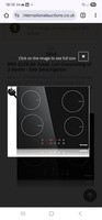CDA HC6621FR 4 Zone Front Touch Control 60cm Built-in Ceramic Hob - Black