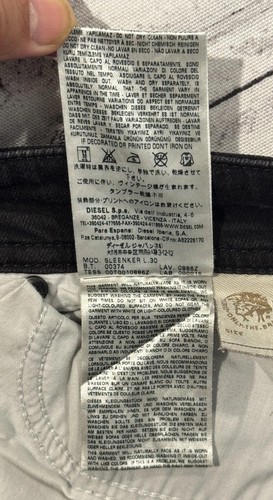 Pantalone jeans DIESEL uomo elegante taglia 29x30 nero denim lavaggio scuro slim skinny fit - Foto 21 di 23