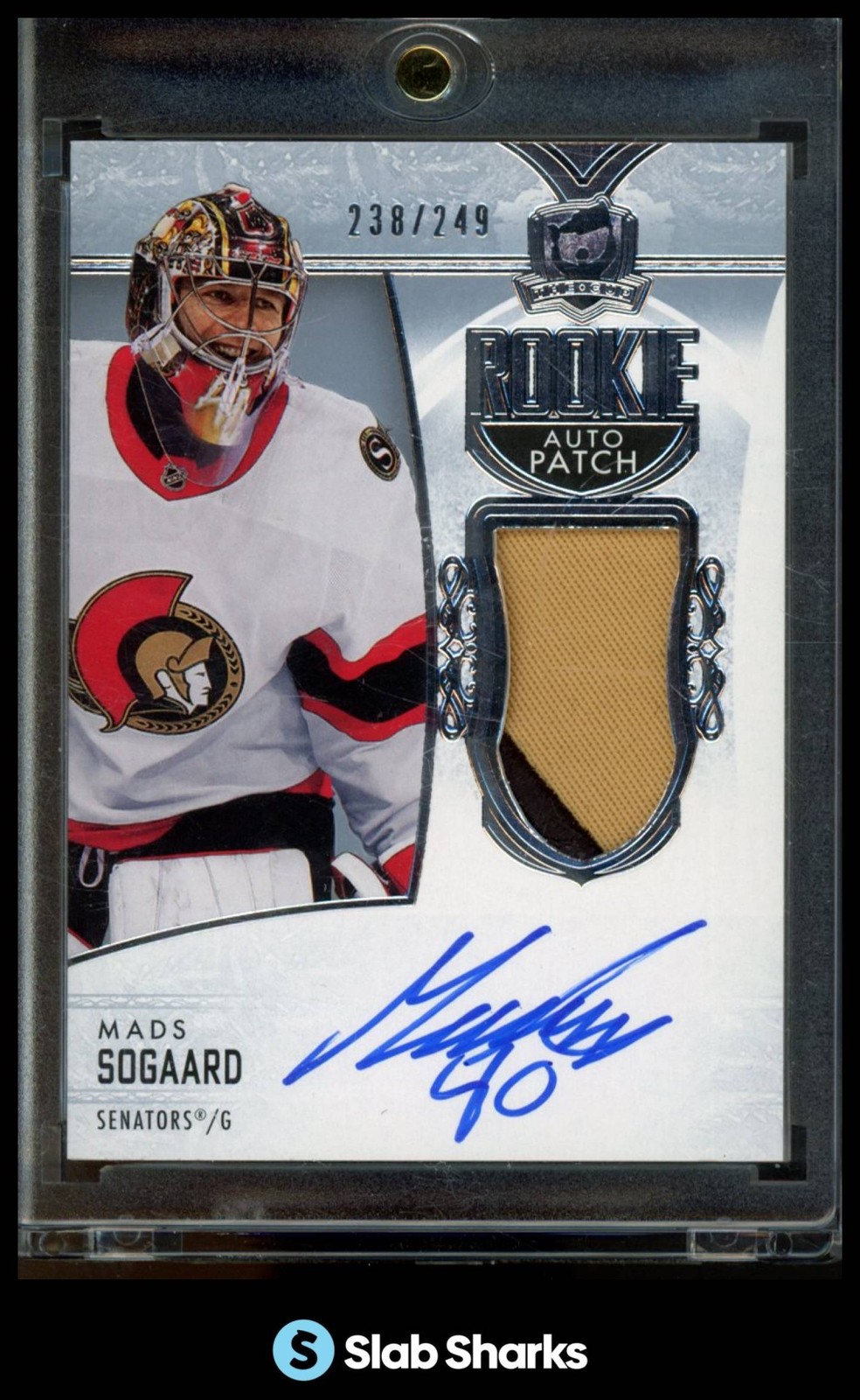 2022 UPPER DECK THE CUP #112 MADS SOGAARD ROOKIE PATCH AUTO RC /249