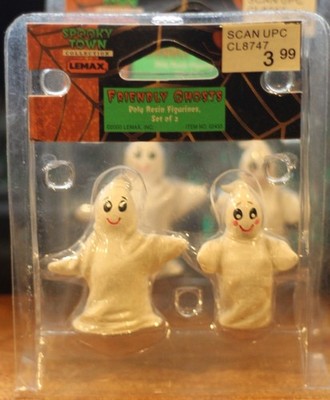 SEALED 2000 Lemax Spooky Town Friendly Ghosts Halloween Village Figurines 02433