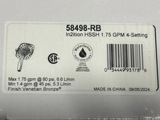Delta In2ition 1.75GPM 4-Setting Hand Held Shower Head Venetian Bronze 58498-RB