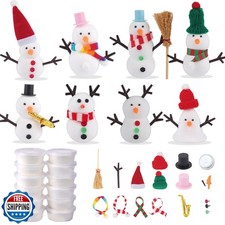 BOUYEKIDZ 12 Pack Build a Snowman Kit-Stocking Stuffers for Kids-