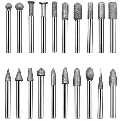 Cylindrical Diamond Tips with 6mm Shaft, Cylindrical Tips, 4345 Cutters