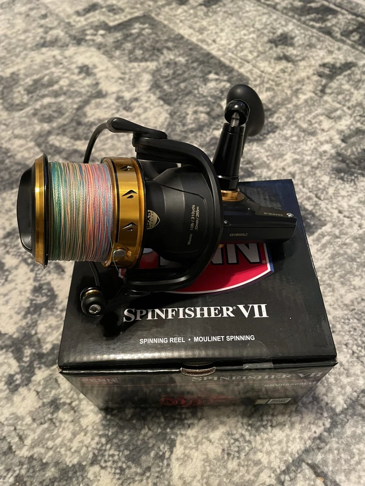 Carrete de pesca giratorio Penn Spinfisher SSVII SSV 5500 LC VII FUNDICIÓN LARGA - NUEVO EN CAJA Foto 4 de 4