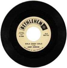 45Re✦LENNY JOHNSON✦"Walk Ginny Walk / Gee…