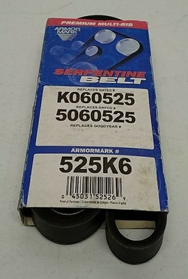 525K6 Armor Mark Premium Multi-Rib Serpentine Drive Belt Replacement