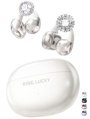 Clip-on Earbuds with Detachable Aurora Earrings,Open-Ear Wireless Bluetooth 5...