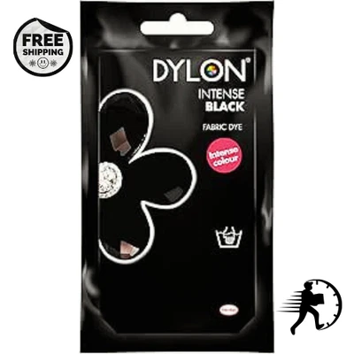 DYLON INTENSE BLACK HAND DYE FABRIC CLOTHES DYE 50g