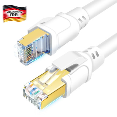 Lan Kabel Cat8 12m Hochgeschwindigkeit Ethernet Kabel mit Abschirmung für Router