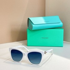 Tiffany & Co TF4241D CatEye White Frame Blue Gradient Lens Sunglasses5417140