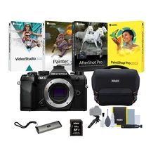 OM SYSTEM OM-5 Mark II Mirrorless Camera (Black) with Accessories Bundle