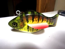 Vintage Minnesota Folk Art, Paul Mohl FISH DECOY, spearing 4 inch Beauty 