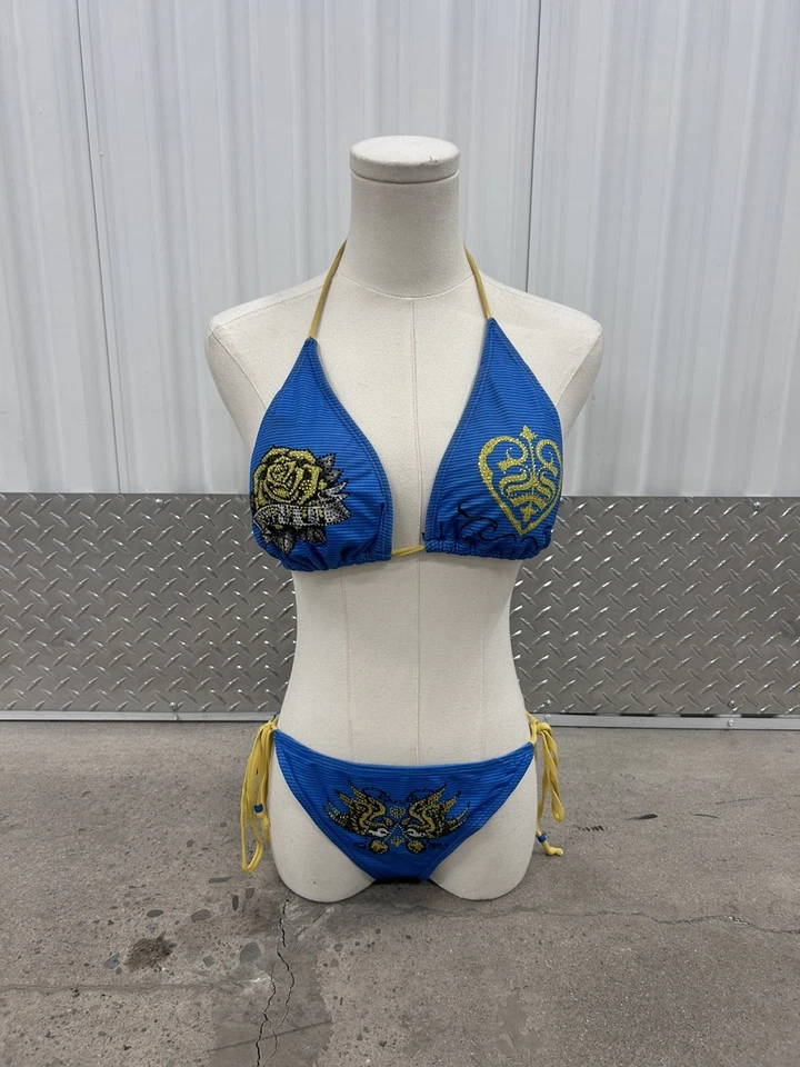 Y2K Sinful Affliction Femme Fatal 比基尼套装大号 — 第 3/4 张图片