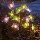 LED Solar Firefly Lights Garden Waterproof Landscape Pathway Stake Light Decor