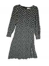 Loft Ann Taylor Women's Midi Dress 4 Green Floral Split