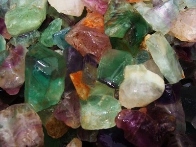 2000 Carat Lots of Unsearched Natural Fluorite Rough + a FREE faceted gemstone