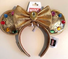 BNWT Disney Loungefly Marvel Infinity Stones Minnie Mouse Ears Headband Thanos