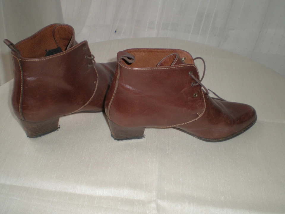 Botines de piel marrón del num 37 - Imagen 4 de 4