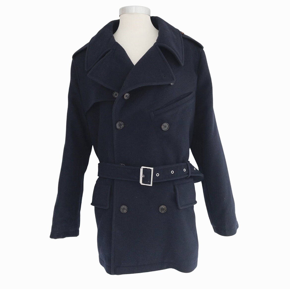 NWT RALPH LAUREN PURPLE LABEL MELTON WOOL PEACOAT ($4K RETAIL