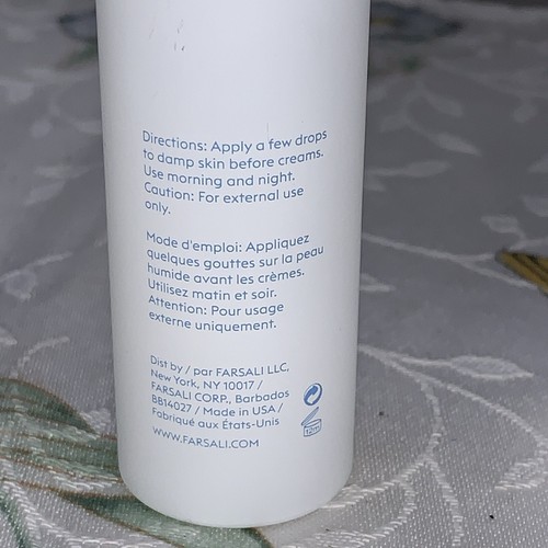 Farsali Quench Moisture Replenishing Serum Skincare Full Size 30ml 1oz New - Picture 4 of 4