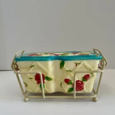 Temp-Tations Presentable Ovenware By Tara Rose 1Qt Loaf Pan, Lid, Trivet & Rack