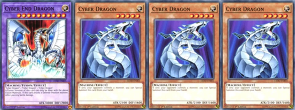 3 Sets Cyber End Dragon* Fusion LEDD: 3* Cyber Dragon + Cyber Dragon (12 Cards) - Image 2 of 3