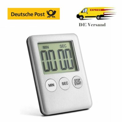 Kurzzeitmesser Küchentimer Küchenwecker Stoppuhr mit Magnet Eieruhr Digital DE