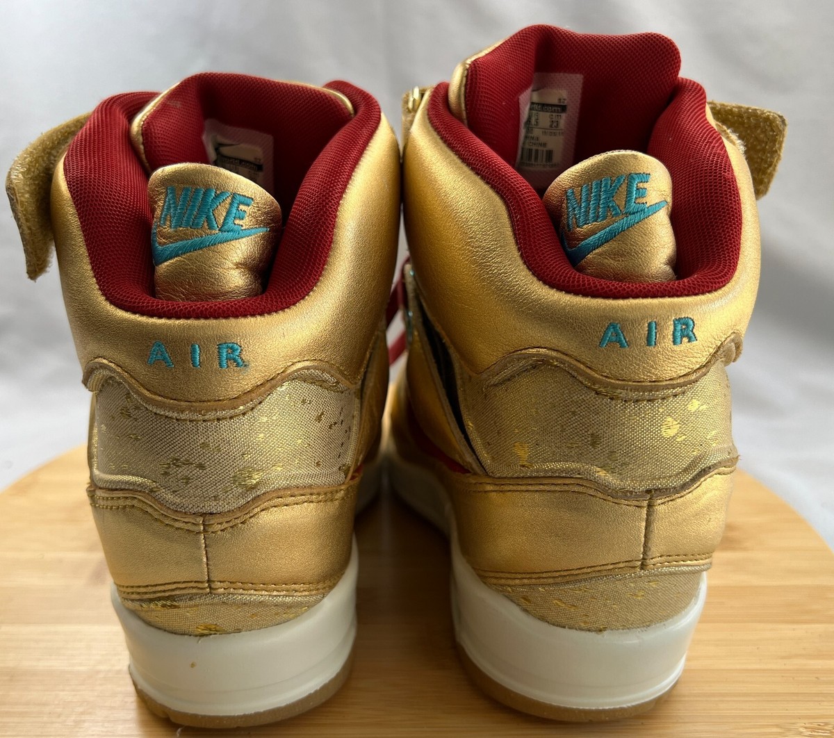 Size 6 - NIKE 2013 AIR REVOLUTION SKY HI BHM 649460 700 GOLD