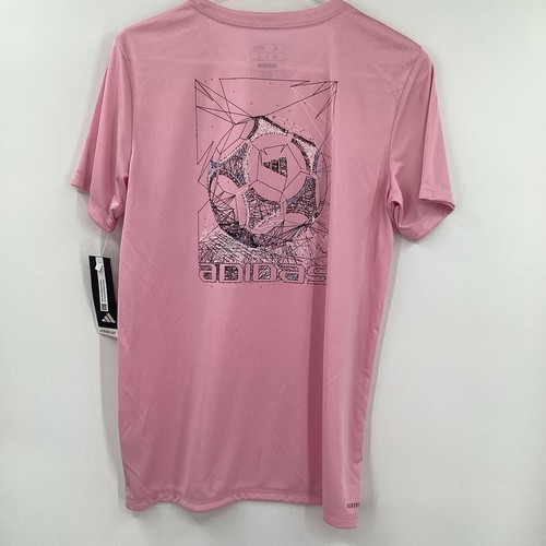 NWT Youth Adidas Art Of Soccer Pink Short Sleeved Performance Tee XL (18/20) - Picture 3 of 6