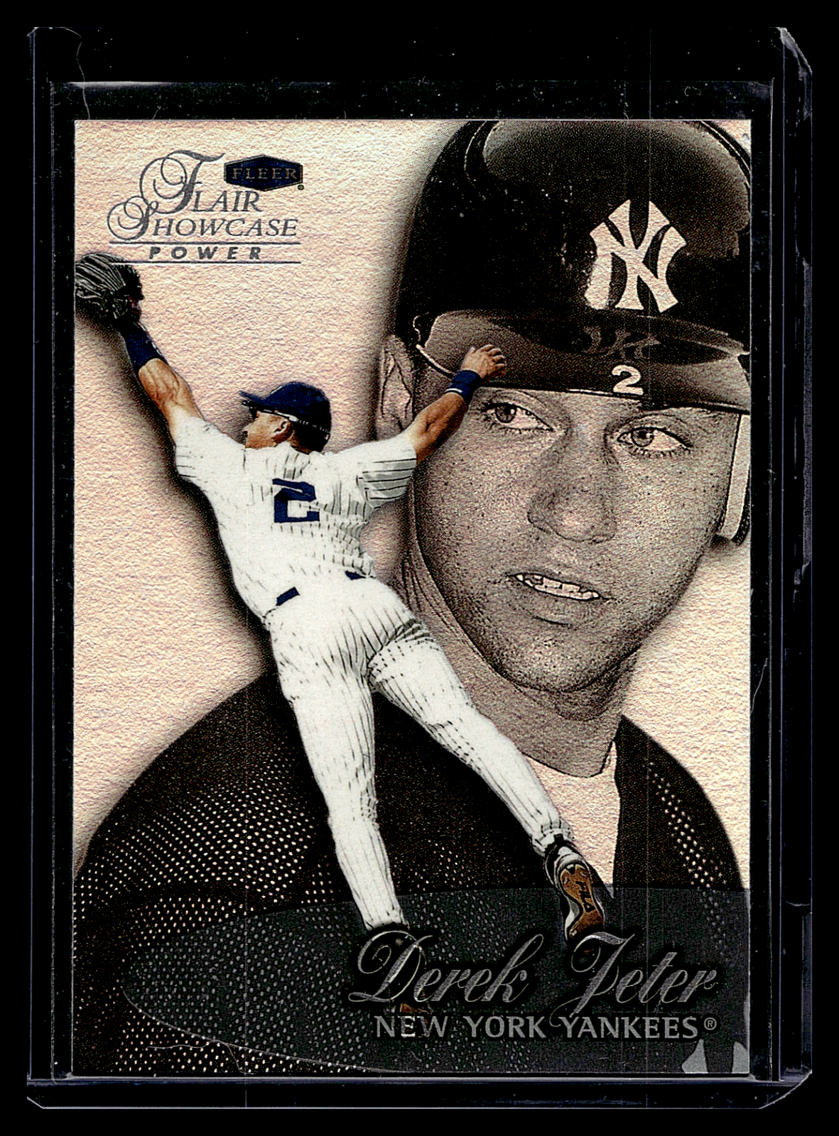 FILA 1999 FLAIR SHOWCASE ROW 3 #22 DEREK JETER NEW YORK YANKEES