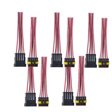 5-Pin Way Car Waterproof Male Female Electrical 18AWG Wire Connector Plug 5Sets