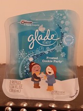 GLADE PLUG INS SCENTED OIL REFILLS FROSTED COOKIE PARTY LOT 2 RARE DISCONTINUED